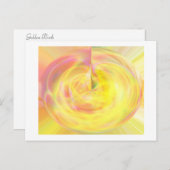 Goldene Geburt Ankündigungspostkarte (Vorne/Hinten)