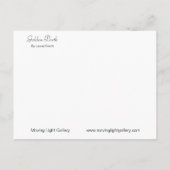 Goldene Geburt Ankündigungspostkarte (Rückseite)