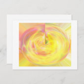 Goldene Geburt Ankündigungspostkarte (Vorne/Hinten)