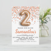 Goldene Geburtstagsfeier der 2. Rose Einladung (Stehend Vorderseite)