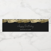 Goldene Geburtstagsfeier Jedes Jahr Wasserflasche Wasserflaschenetikett (Einzelnes Label)