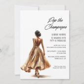 Goldene Geburtstagspartei Einladung (Vorderseite)