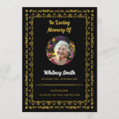 Goldene Gedenk- Trauerfeier Programm (Vorderseite)