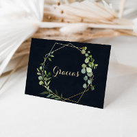 Goldene geflochtene Hochzeitskarte