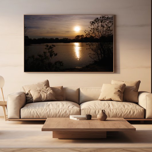 Goldene Gelassenheit: Ein Sonnenuntergang verkneif Poster