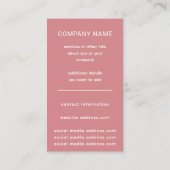 Goldene Gelassenheit Visitenkarte (Rückseite)