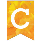 Goldene gelbe Aquarell-Glückwünsche Wimpelkette (Erste Fahne)