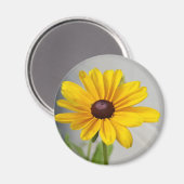 Goldene gelbe Blume Magnet (Vorderseite/Rückseite)