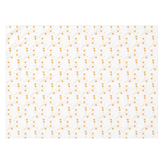 Goldene gelbe Blumen, kleine Blumendrucke Tischdecke (Vorderseite (Horizontal))