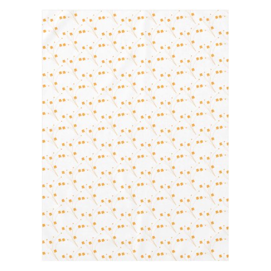 Goldene gelbe Blumen, kleine Blumendrucke Tischdecke (Vorderseite)