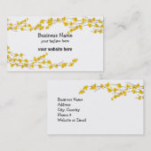 Goldene gelbe Blüten Visitenkarte (Vorne/Hinten)