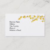 Goldene gelbe Blüten Visitenkarte (Rückseite)