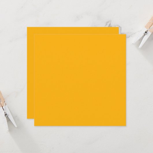 Goldene gelbe Herbst Saison solide Farbe Karte (Vorderseite/Rückseite Beispiel)