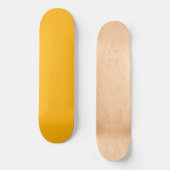 Goldene gelbe Herbstuntergang Solid Color Skateboard (Vorderseite)
