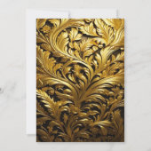 Goldene gelbe Hochzeit Einladung (Rückseite)