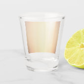 Goldene gelbe Obre mit Abschluss in solidem Farbde Schnapsglas (Rückseite)
