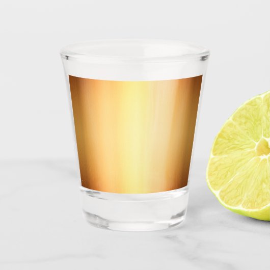 Goldene gelbe Obre mit Abschluss in solidem Farbde Schnapsglas (Vorderseite)