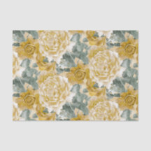 Goldene gelbe Rosen-Blumenmuster