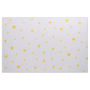 Goldene gelbe Sterne auf heller Lilac-Farbe Stoff