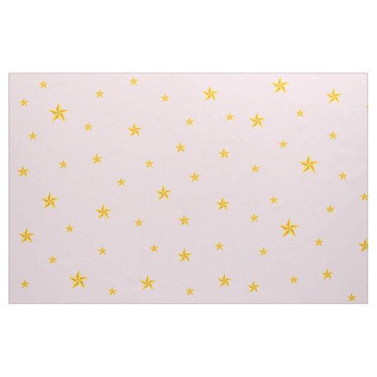 Goldene gelbe Sterne auf hellrosa Stoff (Fat Quarter (45,7 x 55,9 cm))