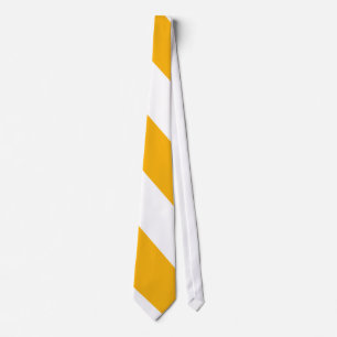 Goldene gelbe und weiße Diagonal-Gestreifte Krawatte