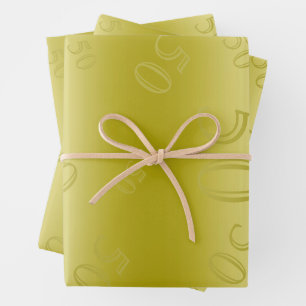 Goldene Gem & Glitzer 50. Geburtstagsparty  Geschenkpapier Set