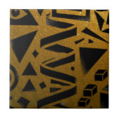 Goldene Geometrie: Ein moderner Glanz Fliese (Vorderseite)