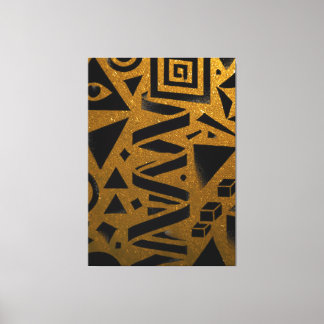 Goldene Geometrie: Ein moderner Glanz Leinwanddruck