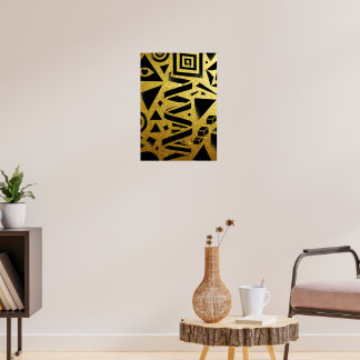 Goldene Geometrie: Ein moderner Glanz Poster