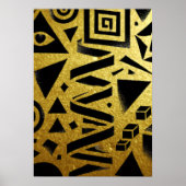 Goldene Geometrie: Ein moderner Glanz Poster (Vorne)