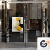 Goldene Geometrie Fensteraufkleber (Büro Tür)