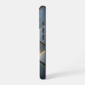 Goldene Geometrie Marmor Luxus Muster iPhone Hülle (Linke Seite)