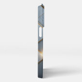 Goldene Geometrie Marmor Luxus Muster iPhone Hülle (Rechte Seite)