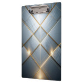 Goldene Geometrie Marmor Luxus Muster Klemmbrett (Links)