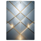 Goldene Geometrie Marmor Luxus Muster Klemmbrett (Rückseite)