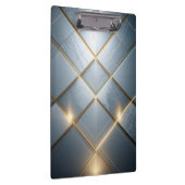 Goldene Geometrie Marmor Luxus Muster Klemmbrett (Rechts)