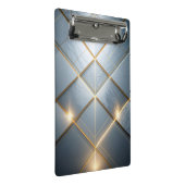 Goldene Geometrie Marmor Luxus Muster Mini Klemmbrett (Schrägansicht)