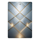 Goldene Geometrie Marmor Luxus Muster Mini Klemmbrett (Rückseite)