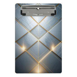 Goldene Geometrie Marmor Luxus Muster Mini Klemmbrett