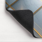 Goldene Geometrie Marmor Luxus Muster Mousepad (Ecke)