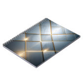 Goldene Geometrie Marmor Luxus Muster Notizblock (Linke Seite)