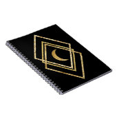 Goldene Geometrie mit Mond Notizblock (Rechte Seite)