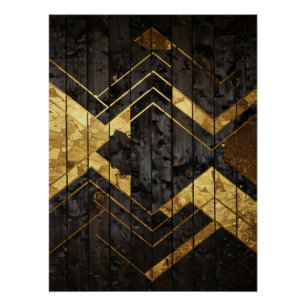 Goldene Geometrie Poster