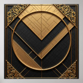 Goldene Geometrie Poster (Vorne)