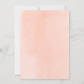 Goldene geometrische Bilderhochzeit in Peach Wasse Einladung (Rückseite)