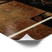 Goldene geometrische Blumen Poster (Ecke)