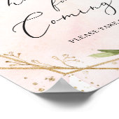 Goldene geometrische Bordeaux danke für das kommen Poster (Ecke)