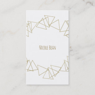 Goldene geometrische Dreiecke moderne Glamour-Chic Visitenkarte