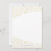 Goldene geometrische Einladungen für moderne Braut (Rückseite)