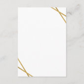 Goldene geometrische Grenzen Moderne Hotel Info Begleitkarte (Rückseite)